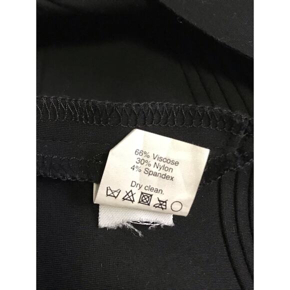 Madewell Black Stretch Knit Sleeveless Raw Edge A-Line Mini Dress Size S - Picture 10 of 10